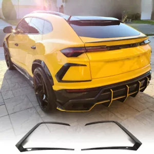 CARBON Rear Bumper Side Vent C Blade Trim For Lamborghini Urus 2018-2022 E - Picture 1 of 10
