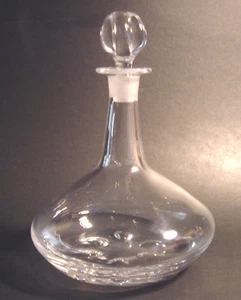 MID CENTURY Crystal ORREFORS Liquor SHIPS BOTTOM Whiskey DECANTER Sweden - Picture 1 of 6