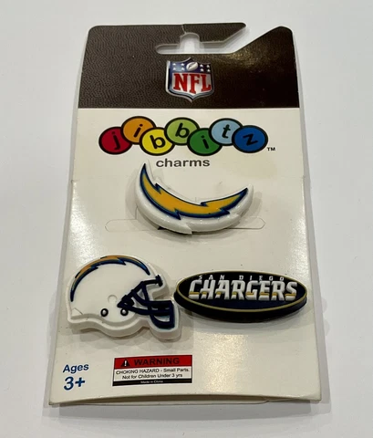 Los Angeles/San Diego Chargers NFL Official Crocs Licensed Jibbitz - 3 Pack New! Cover