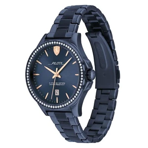 Damenuhr Ferrari PILOTA Zifferblatt Blau Von 36 MM Quarz Uhrenarmband aus Metall - Bild 1 von 4