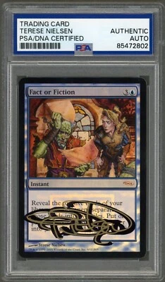 Terese Nielsen SIGNED MTG Magic Gathering Fact or Fiction Foil PSA Shadow-Auto - Image 1 of 2