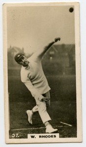 W. Rhodes Cricket Lambert and Butler Photo Who's who in sports card 1926