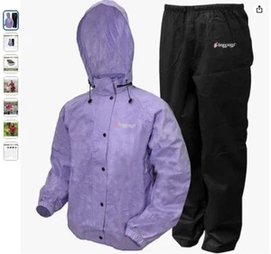 Frogg toggs Women's all-purpose 2 layer Waterproof Rain Suit Sz Medium NWT - Picture 1 of 3