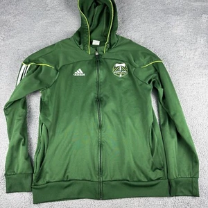 Adidas Portland Timbers Climalite Track Jacket Mens XL Green Full Zip Hooded - Picture 1 of 15