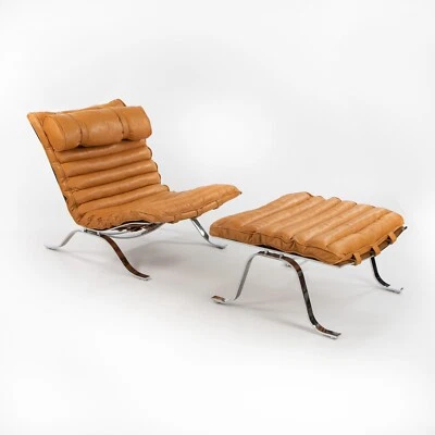 1960s Lounge Chair & Ottoman in the manner of Ari by Arne Norell w/ New Leather - Image 1 of 4