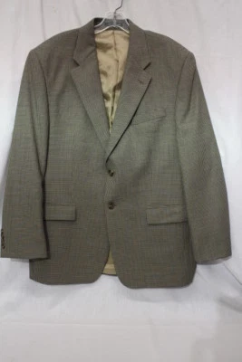 Abrigo deportivo LAUREN RALPH LAUREN de lana negro y marrón pata de gallo para hombre 42R-B123 Foto 1 de 4