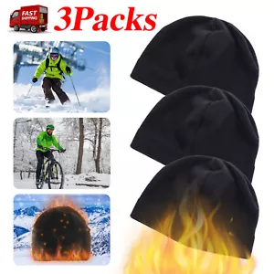 3 x Tactical Winter Warm Fleece Watch Hat Military Beanie Skull Cap Men Women - Picture 1 of 10