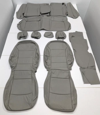 适用于雪佛兰 Cruze LT 2016 - 2019 灰色皮革座椅套 KR15 — 第 1/4 张图片