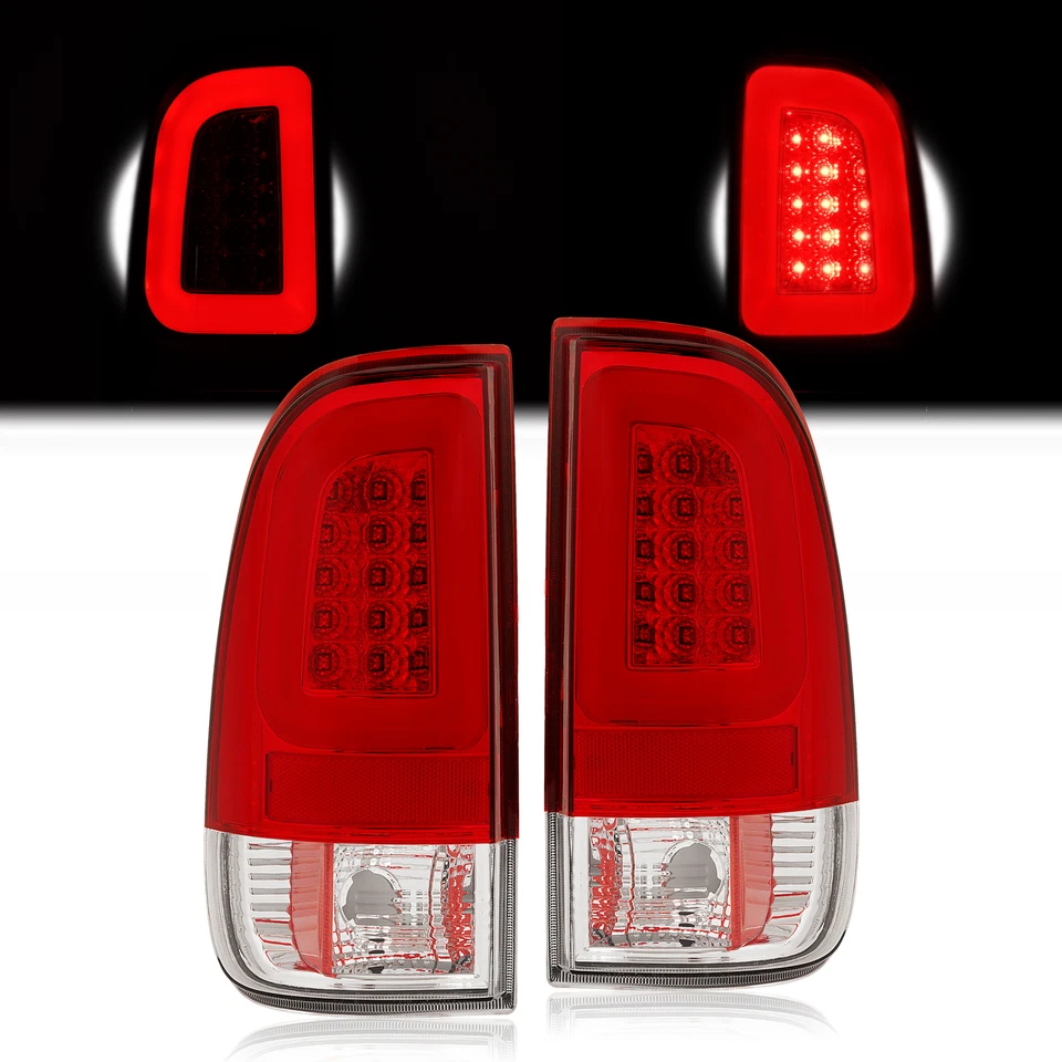 Red For Ford F150 F250 F350 Super Duty 1997-07 LED Tail Lights Lamp #F85Z13404CA Foto 1 de 4