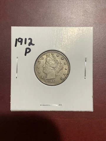 1912-P Liberty V Nickel - AU++ Cover