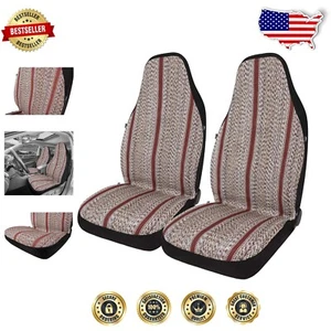 Stylish Baja Blanket Car Seat Covers, Universal Fit - Red & Easy Install (2PC) - Picture 1 of 9