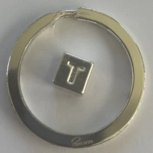 Philippi Initial LETTER “T” Key Ring Metal Fob Germany Keychain Signed NEW - Picture 1 of 4
