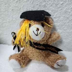 Graduation Bear Congratulations Stuffed Animal Gift Toys, Brown - Picture 1 of 5