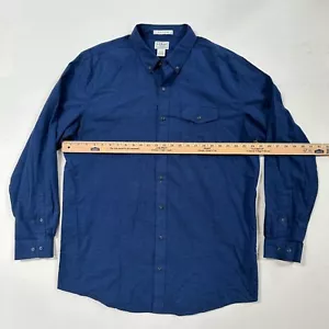 LL Bean Shirt Men XL Tall Blue Slightly Fitted Button Down Long Sleeves 296671 - Picture 1 of 13
