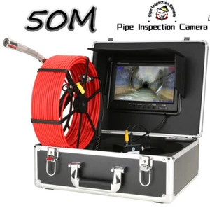 50M DVR 9 "AHD1080P Monitor Ispezione Tubo Fognatura Video IP68 Telecamera w / 12PC Luce - Foto 1 di 21