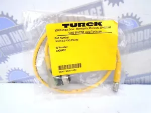 TURCK - WK 4T-0.5-P7X2-PSG 3M - M8 3-Pin Male to 90°M12 Female 4-Pin 0.5M 19in. - Picture 1 of 14