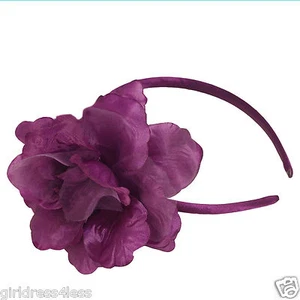 Rose Satin Baby Woman Girl Dress Flower Headband Headpiece Hairband Hairpiece - Picture 1 of 24