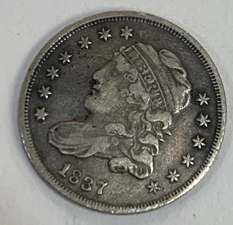 1837 Capped Bust Half Dime - Large 5 #2093 Cover