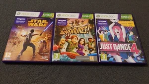 3 x XBOX 360 Kinect Games - Star Wars/Just Dance 4/Kinect Adventures - UK PAL - Imagen 1 de 5