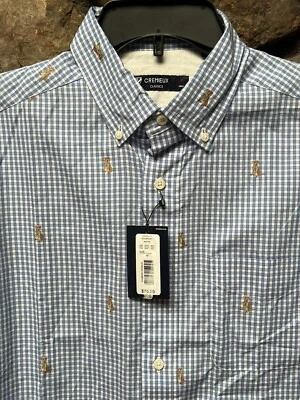 Camisa corta con estampado de perro Cremieux Classics SLV para hombre talla M 100 % algodón nueva con etiquetas $75 ST5WX381 Foto 1 de 4