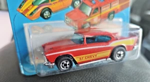 Red 57 Chevy 1975 Flying Colors collection #9 Unpunched package Hong Kong - Picture 1 of 11
