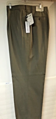 Pantalones de vestir para hombre Bert Pulitzer expansor plisados nuevos con etiquetas color topo oscuro tallas surtidas Foto 1 de 2