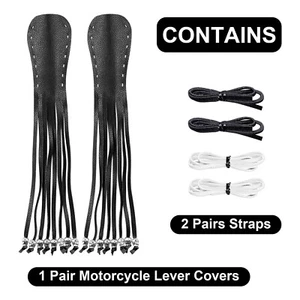 Heavy Duty Motorcycle Skull Fringed Premium Black & White Brake Clutch Cover - Foto 1 di 5