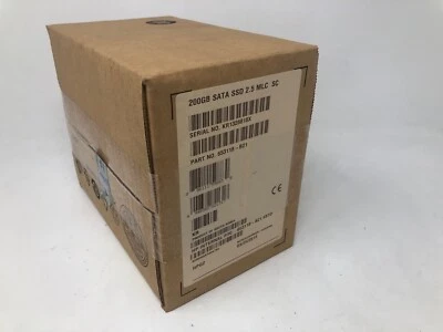 653118-B21 HP 200GB 3G SATA MLC 2.5" SFF SC Enterprise SSD 653966-001 636458-002 - Image 1 of 3