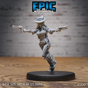 Female Gunslinger B by Epic Miniatures Monster RPG D&D Pathfinder 3D Print - Picture 1 of 2
