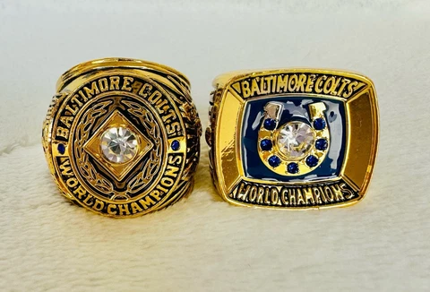 2PCS Baltimore Colts Championship Ring SET, US SHIP 1958/1970 Cover