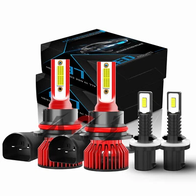 FOR Ford E-150 E-250 E-350 1994-2007 4pc LED Headlight High/Low +Fog Light Bulbs - Image 1 of 4