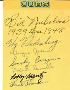 RARE!! Chicago Cubs "Stars" Bobby Shantz (+6) Hand Signed 3X5 Card COA - Picture 1 of 2