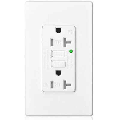 DIV GFCI GFI Outlet 20 Amp Tamper Resistant Weather Resistant Safety Receptacle ETL