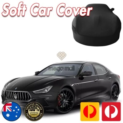 Spandex Car Cover for Maserati Softline Black Washable NON SCRATCH - Image 1 of 4