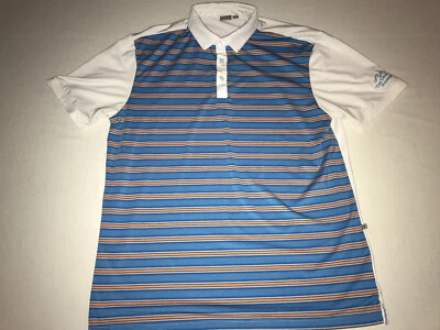 PING Large Sensorcool Polo Shirt White/Blue   S/S “Crossings At Carlsbad” Logo Foto 1 de 3