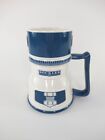 Rockler Woodworking Router Ceramic Travel Mug Cup Blue White 6