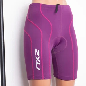 2XU Damen lila Schnürung schnelltrocknende Kompression Triathlon Shorts Gr. XS - Bild 1 von 8