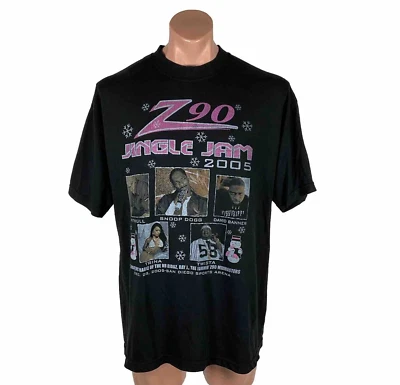 Camiseta De Colección 2005 Jammin Z90 Jingle Jam Tour RAP Snoop Dogg Pitbull Ray J San Diego Foto 1 de 4