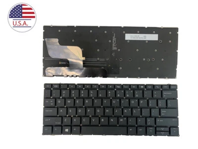 Nuevo teclado negro con retroiluminación para portátil HP Elite Dragonfly G2 serie 13,3" Foto 1 de 4