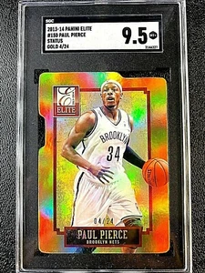 SGC 9.5 MINT + 2013-14 Panini Elite Status Gold /24 Paul Pierce #150 - Picture 1 of 2