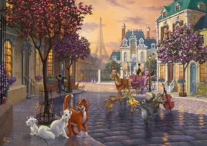 Schmidt Disney’s Aristocats by Thomas Kinkade 1000 piece jigsaw puzzle - Picture 1 of 1