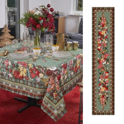 BEAUVILLE, TRESORS de NOEL FRENCH CHRISTMAS TABLE RUNNER, 20" X 98", NEW IN BOX - Image 1 of 4