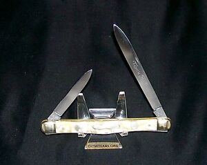 Frank Buster Knife "Mother Of Pearl" Cut Co. Fight'n Rooster Melon 1970's Rare