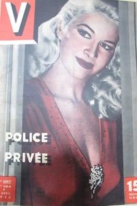 V MAGAZINE N° 184 CIRQUE AMATEUR DETECTIVE PRIVES PIN-UP DESSINS JEAN DAVID 1948 - Imagen 1 de 1