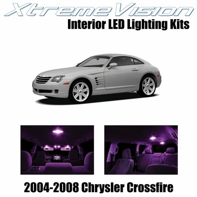 LED interno XtremeVision para Chrysler Crossfire 2004-2008 (6 peças) rosa - Imagem 1 de 4