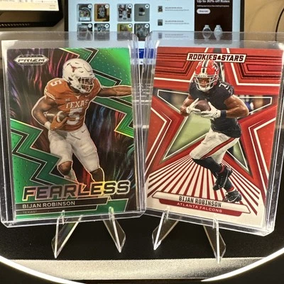 Bijan Robinson - Prizm Fearless #F-21, Rookies & Stars Red #7 - Image 1 of 4