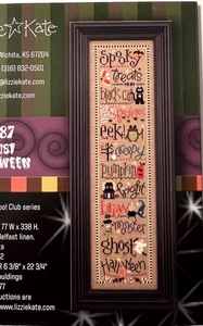 Lizzie Kate~BOO! Club~Cross Stitch~Set of six patterns with buttons~Halloween - Picture 1 of 2