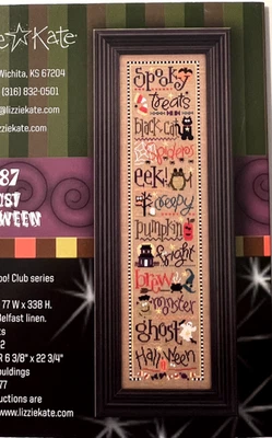 Lizzie Kate~BOO! Club~Cross Stitch~Set of six patterns with buttons~Halloween - Image 1 of 2