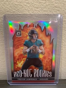 TREVOR LAWRENCE 2021 Donruss Optic RED-HOT ROOKIES Holo Silver #RHR-1 JAGUARS - Picture 1 of 2