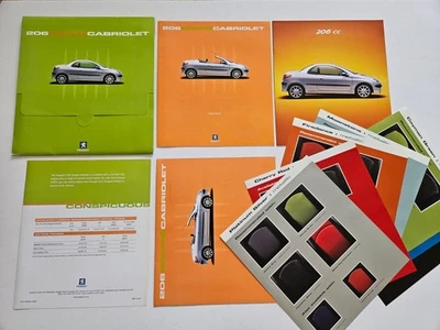 PEUGEOT 206 CC COUPE CABRIOLET LAUNCH SALES BROCHURE PACK 2000 2001 - Image 1 of 4